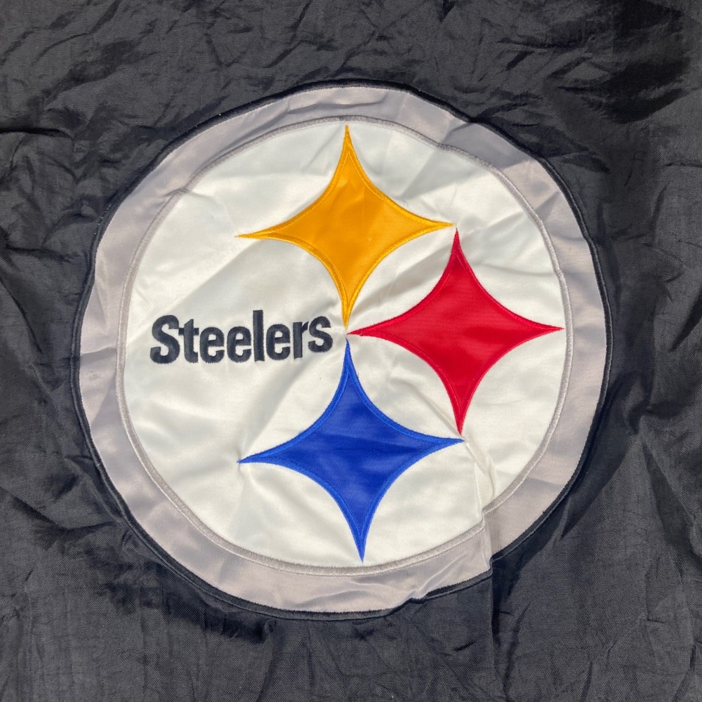 Vintage Starter Pittsburgh Steelers Windbreaker Men XL Black NFL Anorak Jacket - Picture 10 of 12